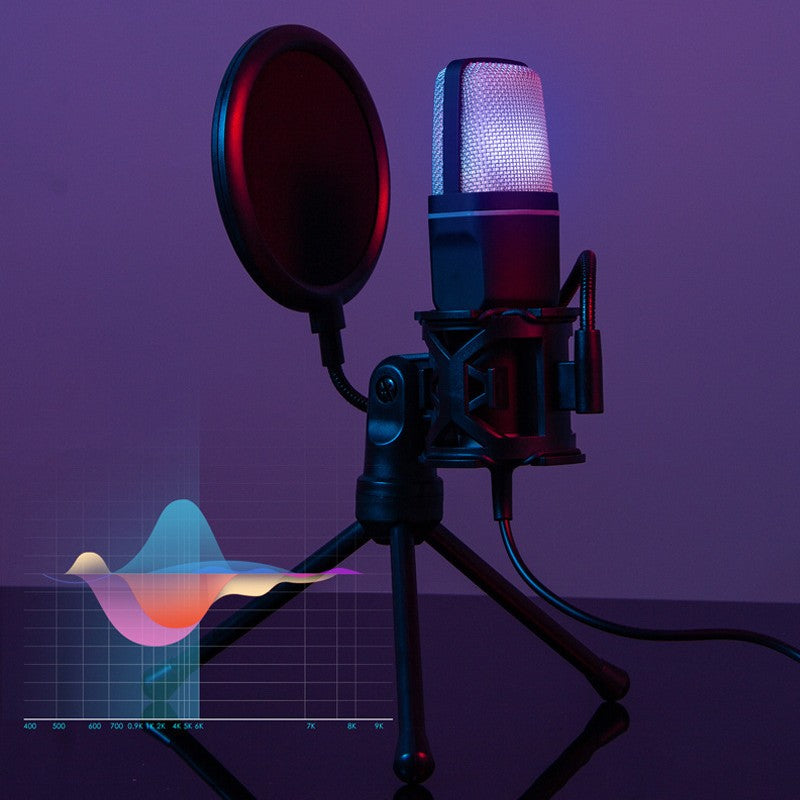 RGB Capacitor Esports Gaming Desktop Microphone Computer Microphone